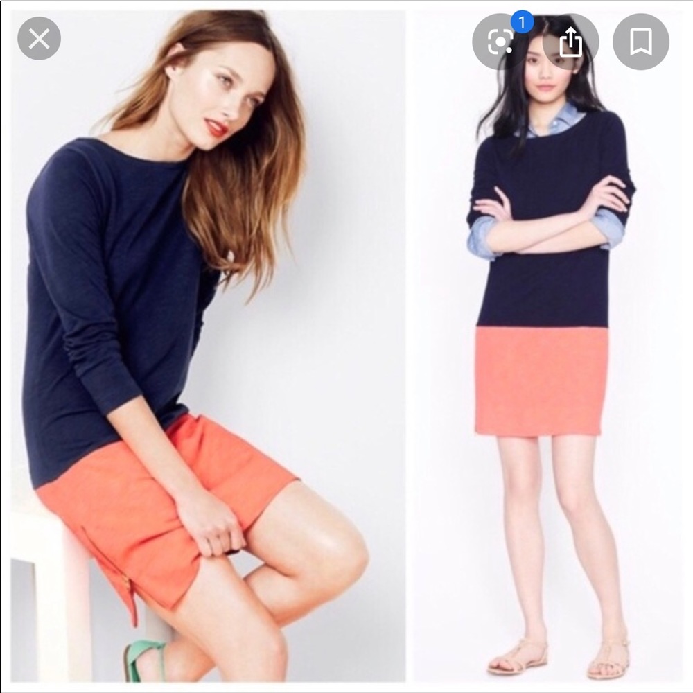 J. Crew Maritime color block dress size small